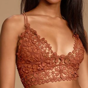 FP Miss Dazie Rust Crochet Lace Bralette